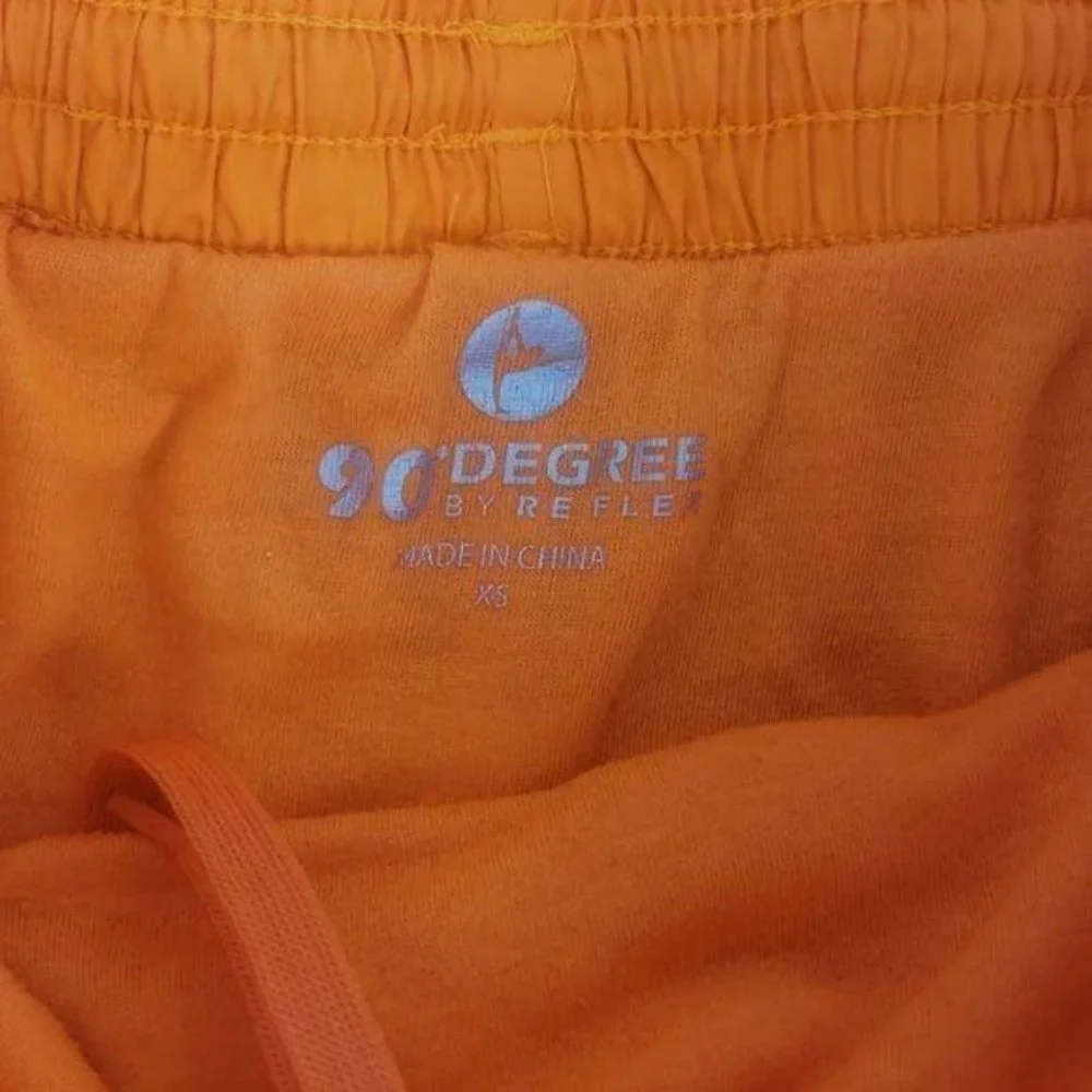 90 degree Reflex Women's orange athletic‎ lined shorts Size XS